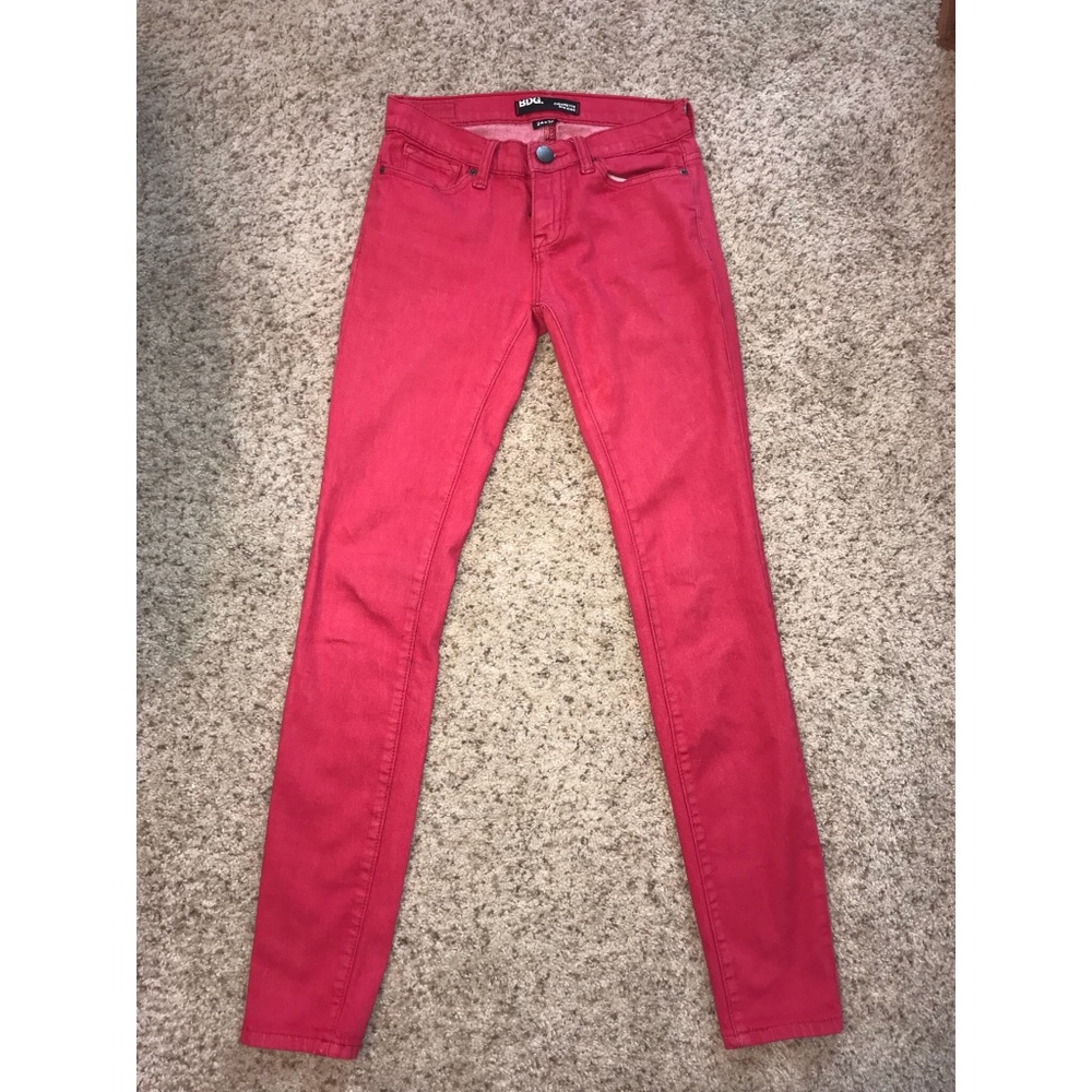 Size 24 red BDG skinny jeans
